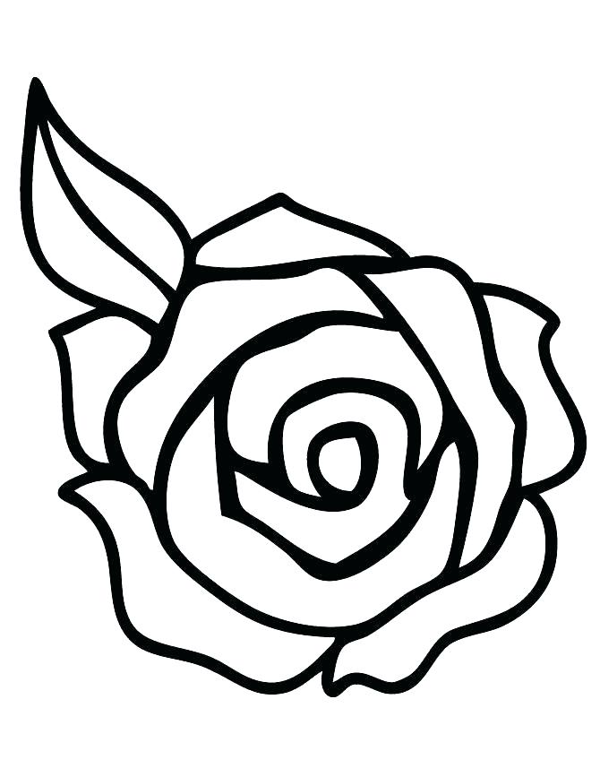 670x867 Printable Rose Coloring Pages