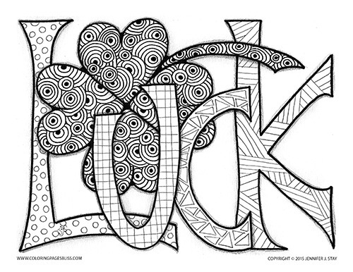 Printable Shamrock Coloring Pages