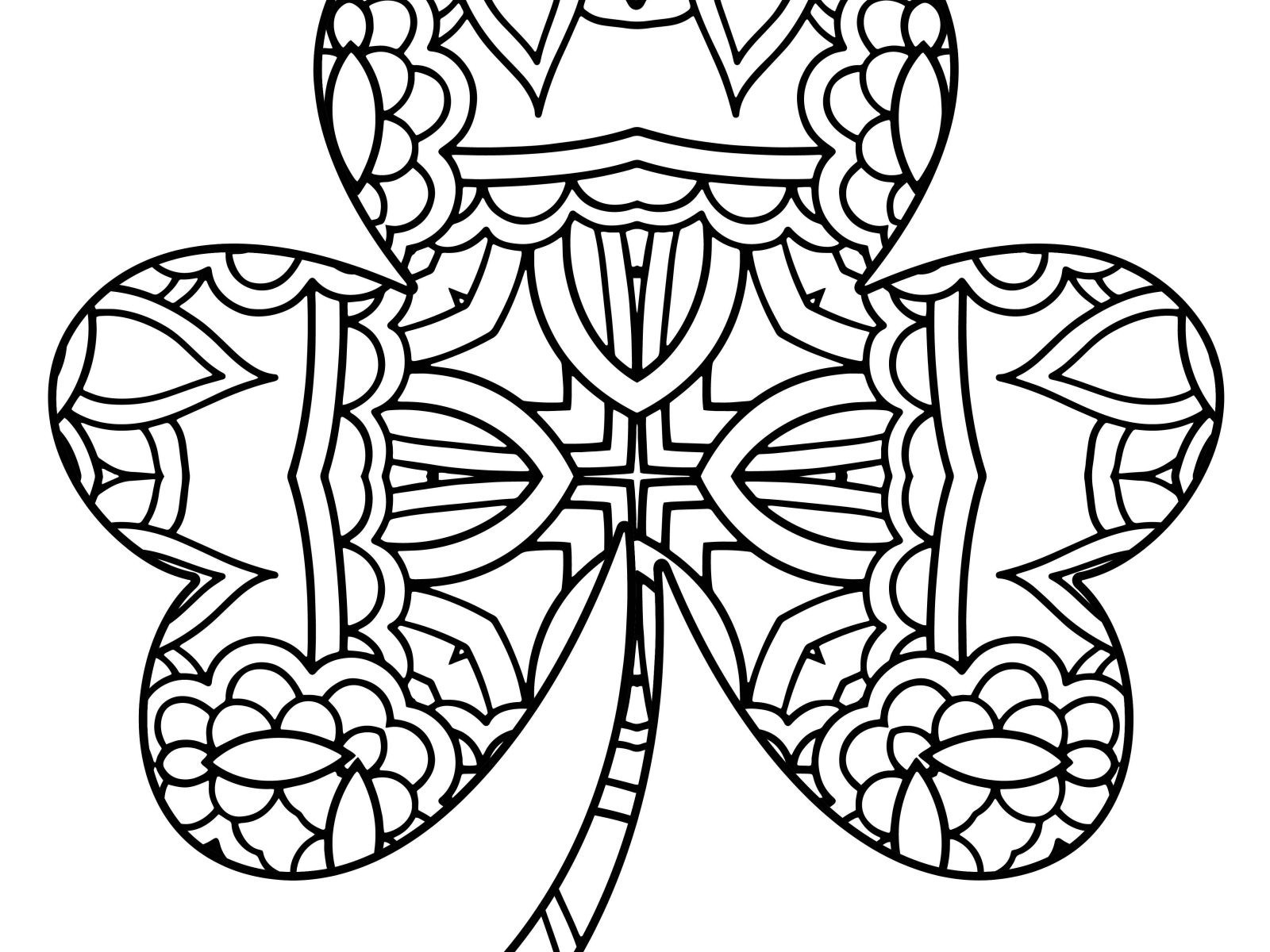 1600x1200 Printable Shamrock Coloring Pages 13 16112 Best Acpra