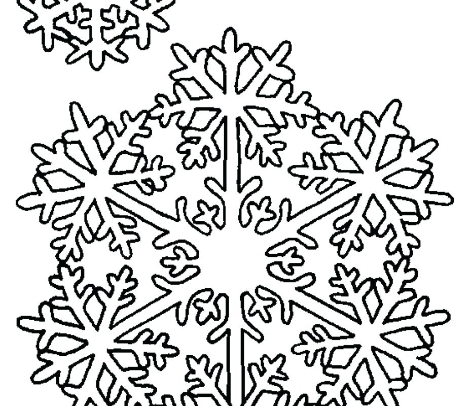 927x800 Nature Winter Snowflakes Coloring Pages Easy Unique Snowflake Free
