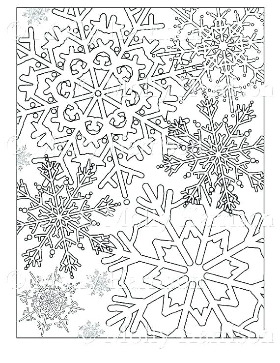 570x738 Free Printable Snowflakes Coloring Pages Page Snowflake Snow Flake