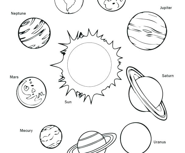 607x500 Solar System Coloring Page Planets Solar System Coloring Pages