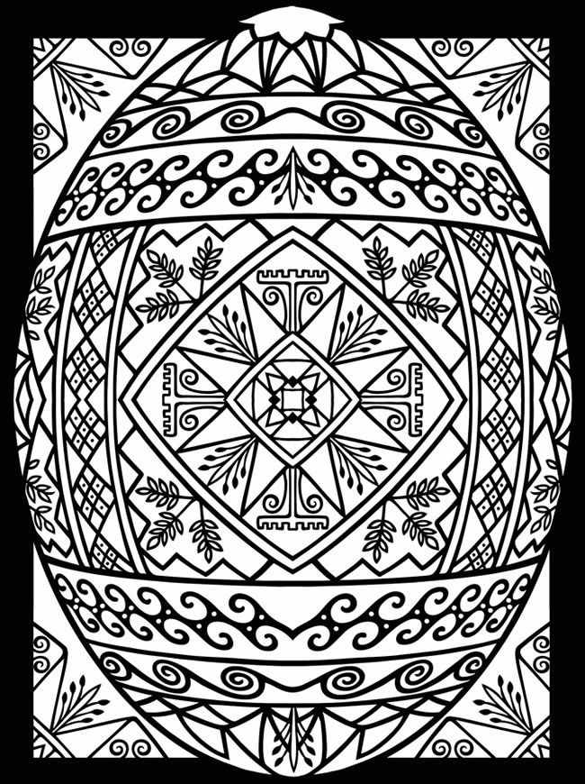 650x870 Easter Stained Glass Coloring Pages