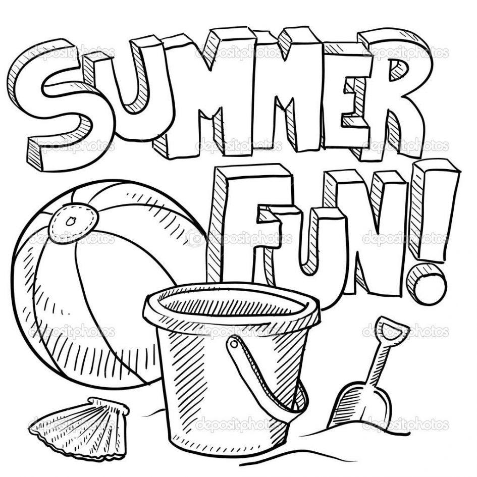 945x945 Colossal Summer Time Coloring Sheets Pages Fre