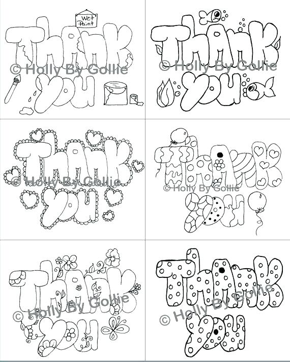 570x710 Printable Thank You Cards Kids To Color R S Coloring Pages