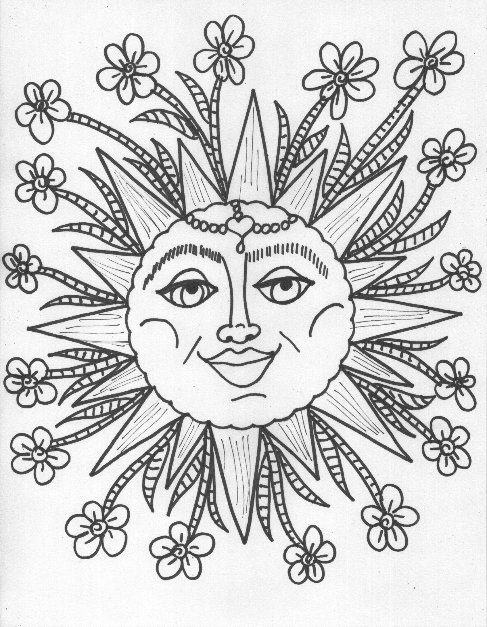 1694x2180 Printable Trippy Coloring Pages 343327 Amazing Sun