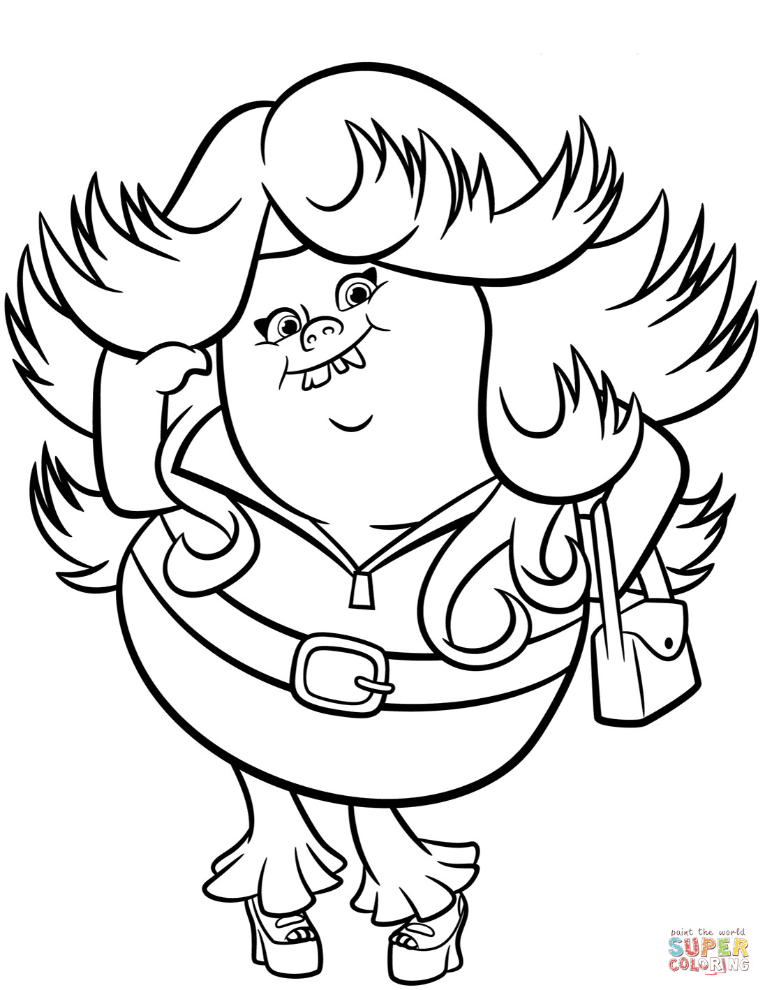1096x1418 Lady Glitter Sparkles From Trolls Coloring Page 17 Printable Pages