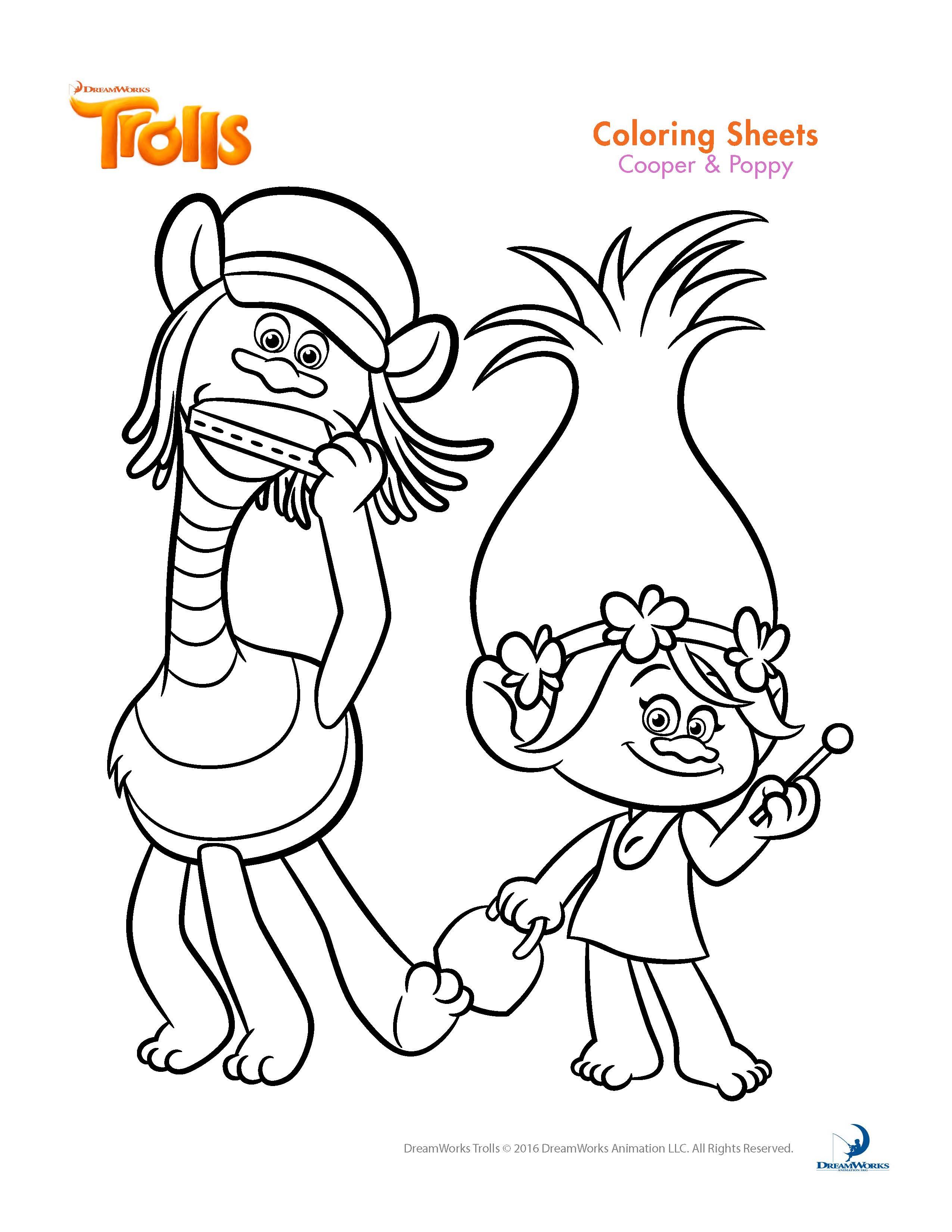 2550x3300 Trolls Coloring Sheets And Printable Activity Sheets Colorear