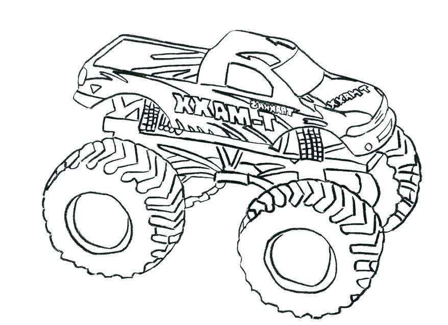 878x638 Monster Truck Coloring Book As Well As Free Printable Truck