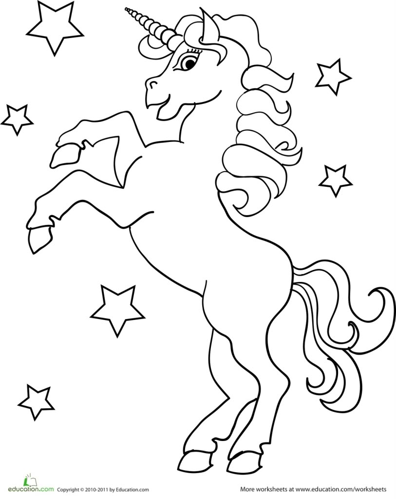 Printable Unicorn Coloring Pages