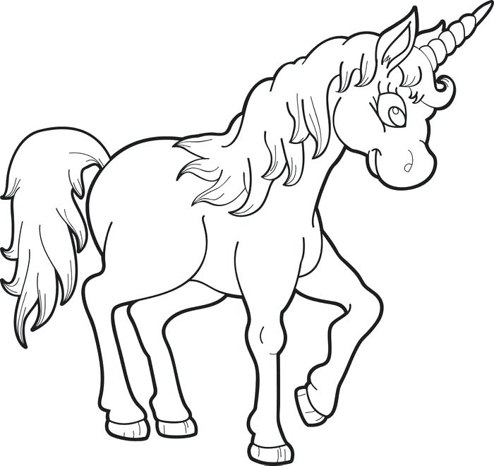 700x660 Coloring Pages Unicorns Printable Unicorn Coloring Page For Kids