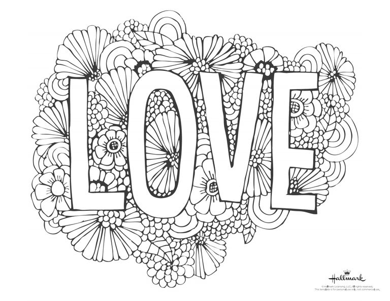 768x594 Interesting Free Printable Valentine Coloring Pages For Kids