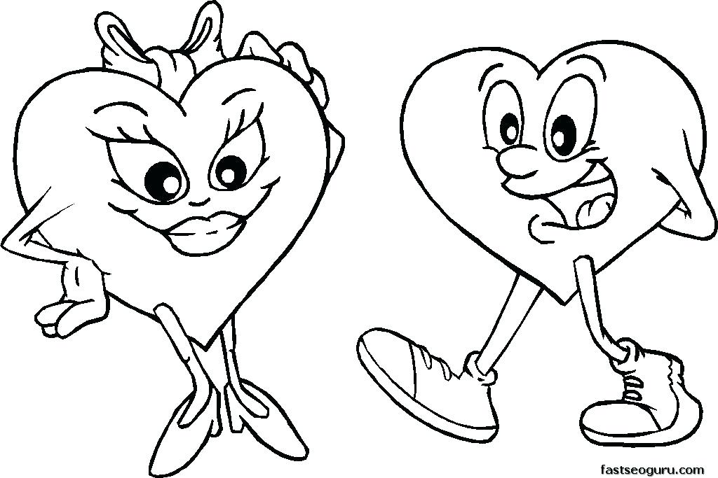 1024x683 Hearts Coloring Page Coloring Pages For Valentines Day Printable