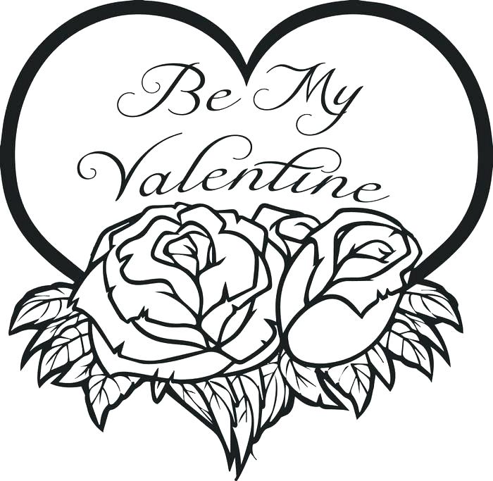 700x683 Coloring Page Of A Heart Valentines Heart Coloring Pages Valentine
