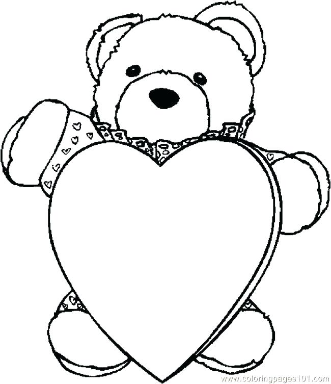 650x753 Valentine Hearts To Color Valentine Hearts Coloring Pages Teddy