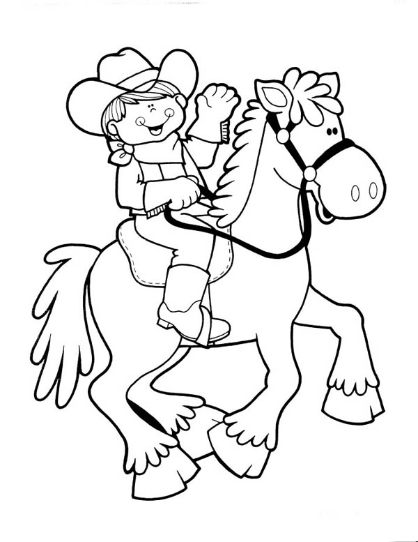 600x777 Printable Cowgirl Coloring Pages