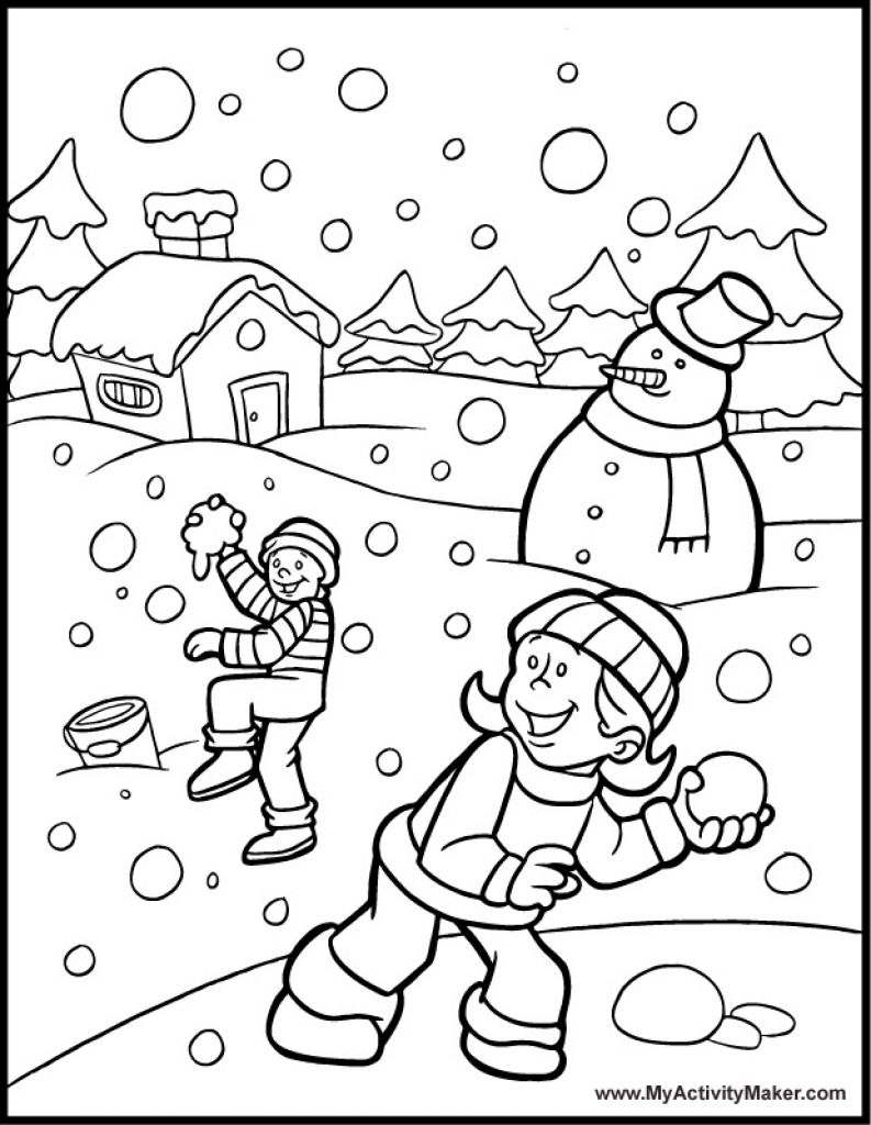Printable Winter Wonderland Coloring Pages