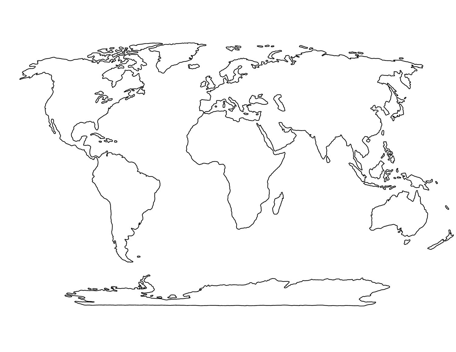 1500x1159 Free Printable World Map Coloring Pages For Kids Best And Maps