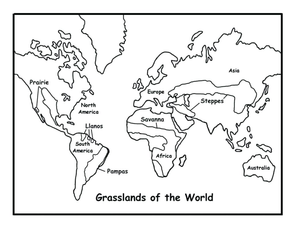 1024x791 World Map Coloring Page With Countries Labeled Free Printable