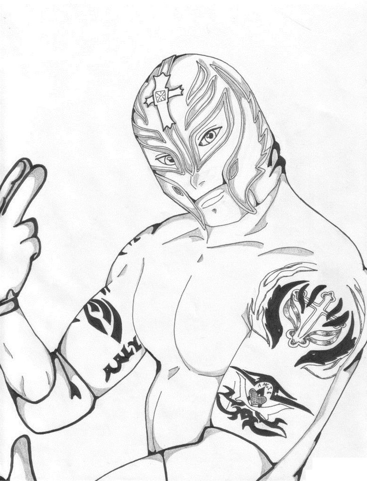 Printable Wrestling Coloring Pages