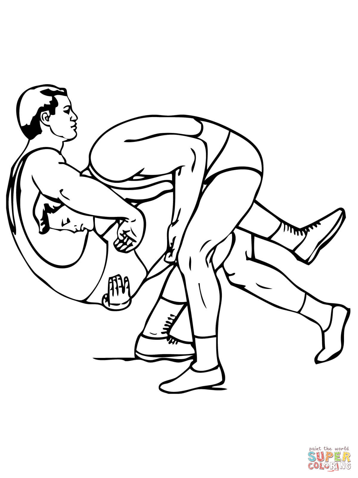 1200x1600 Rare Wrestling Coloring Pages Freestyle Page Free Printable