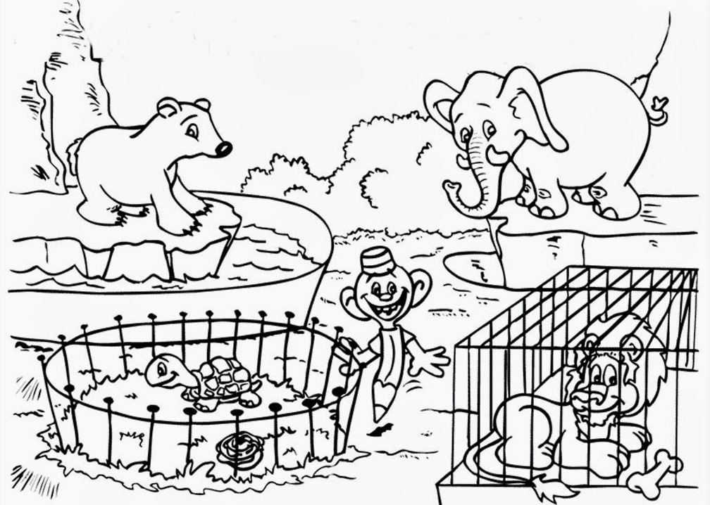 1008x718 Remarkable Design Coloring Page Zoo Zoo Animals Coloring Page Free
