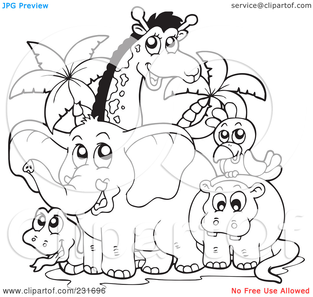 1080x1024 Value Zoo Animal Pictures To Color Mainstream Printables Animals