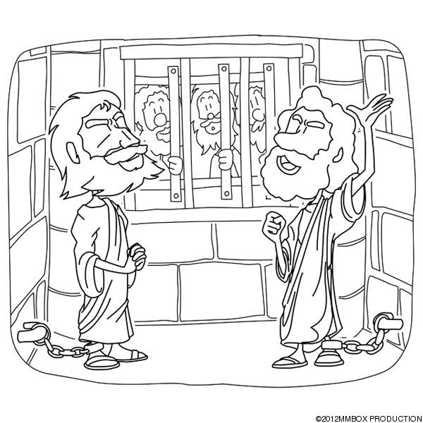 600x600 Paul And Silas In Jail Coloring Page Sunday School Coloring