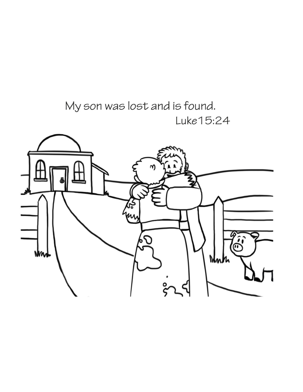 1275x1650 Free Bible Coloring Page The Lost Son