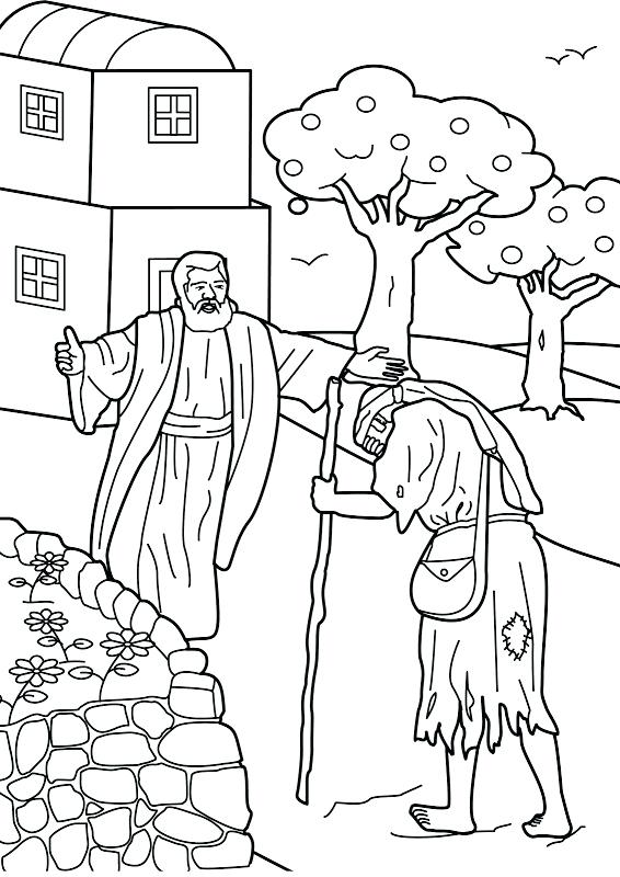 566x800 Prodigal Son Colouring Pages Prodigal Son Comes Home Bible