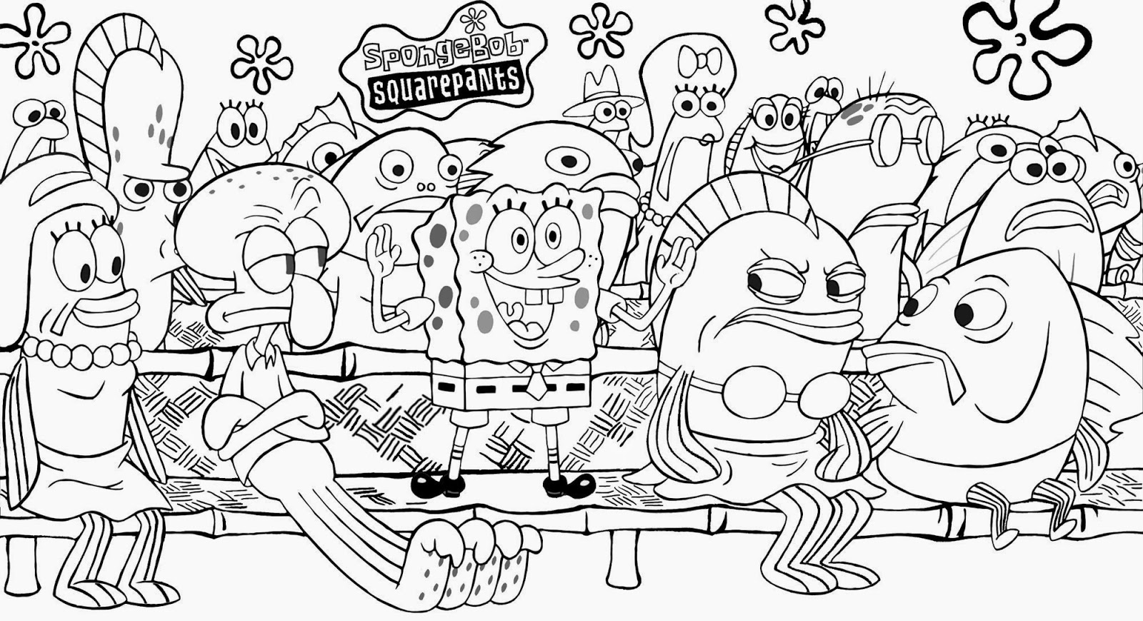 1600x869 Professional Sponge Bob Square Pants Coloring Pages K Ptal Lat