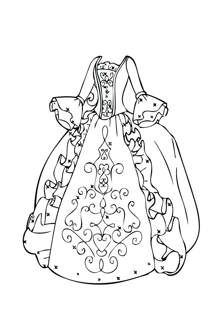 736x1031 Trend Dresses Coloring Pages Online Dress Page Up Beautiful Prom