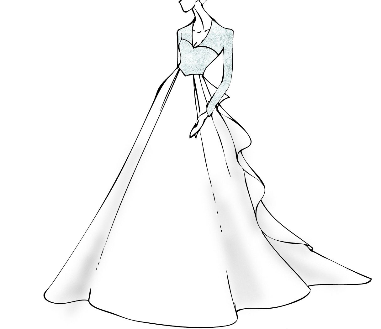1215x1050 Simple Dresses Coloring Pages Wedding Sheets Dress Free Barbie Up