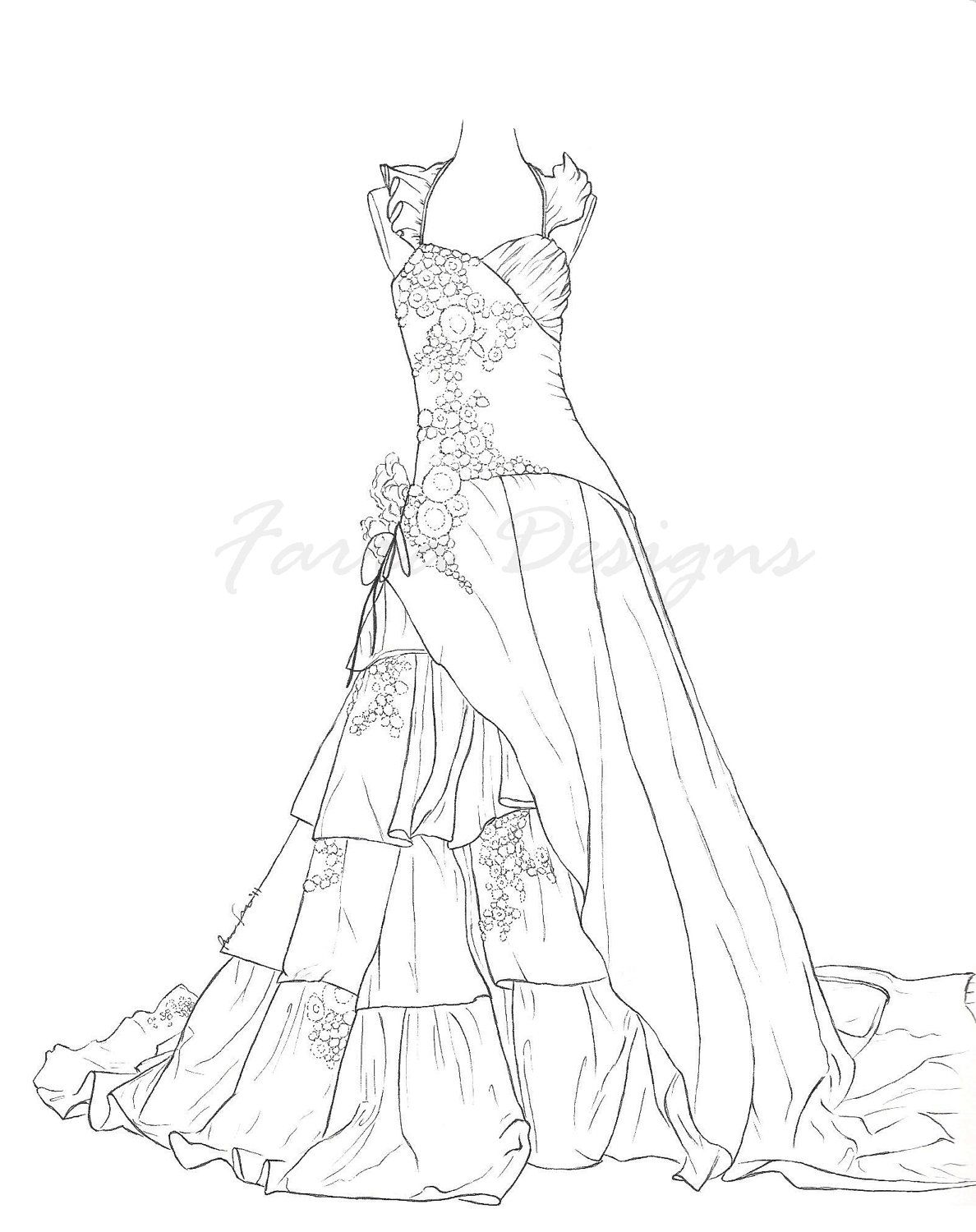 1188x1500 Barbie Night Dress Coloring 01