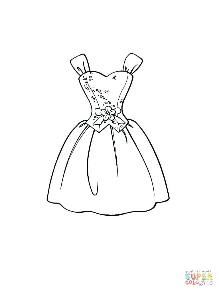 768x1024 Coloring Pages ~ Dress Coloring Pages Prom Dress Coloring Pages