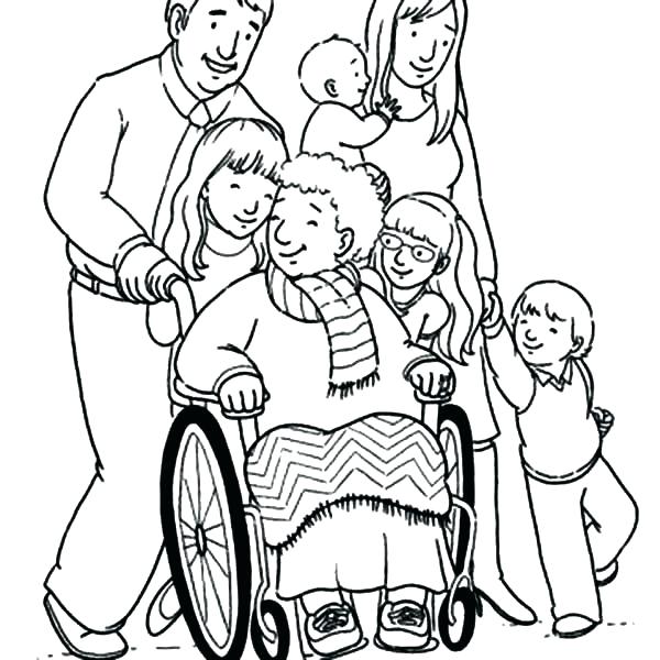 600x600 Family Coloring Pages