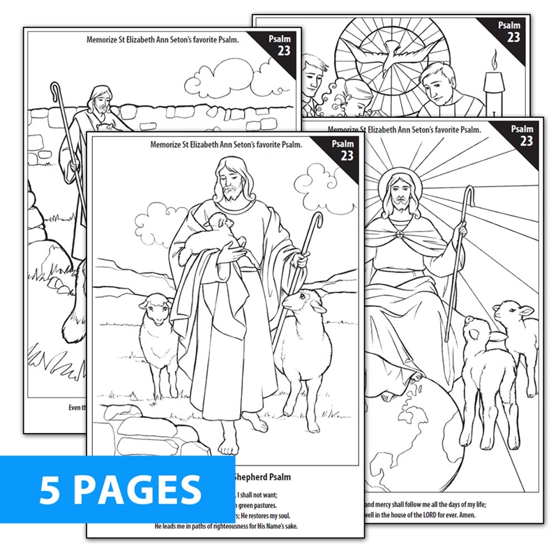 800x800 Psalm 23 Coloring Download