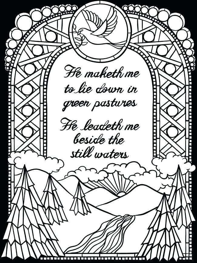 650x868 Psalm 23 Coloring Pages Psalms Coloring Pages Preschool Bible