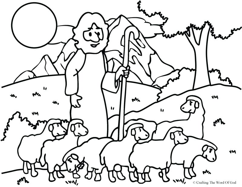 800x617 Psalm 23 Coloring Sheets The Good Shepherd Lost Sheep And Activity