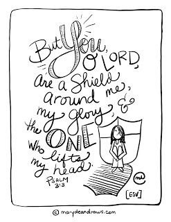 247x320 The One Who Lifts My Head + Psalm 33 Spanish And English Coloring