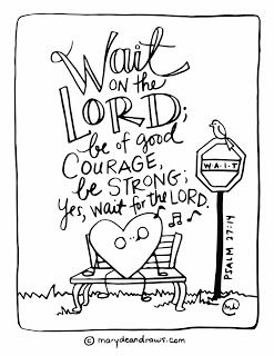 247x320 The Courage To Wait Psalm 2714 Bible Verse Coloring Page (Spanish