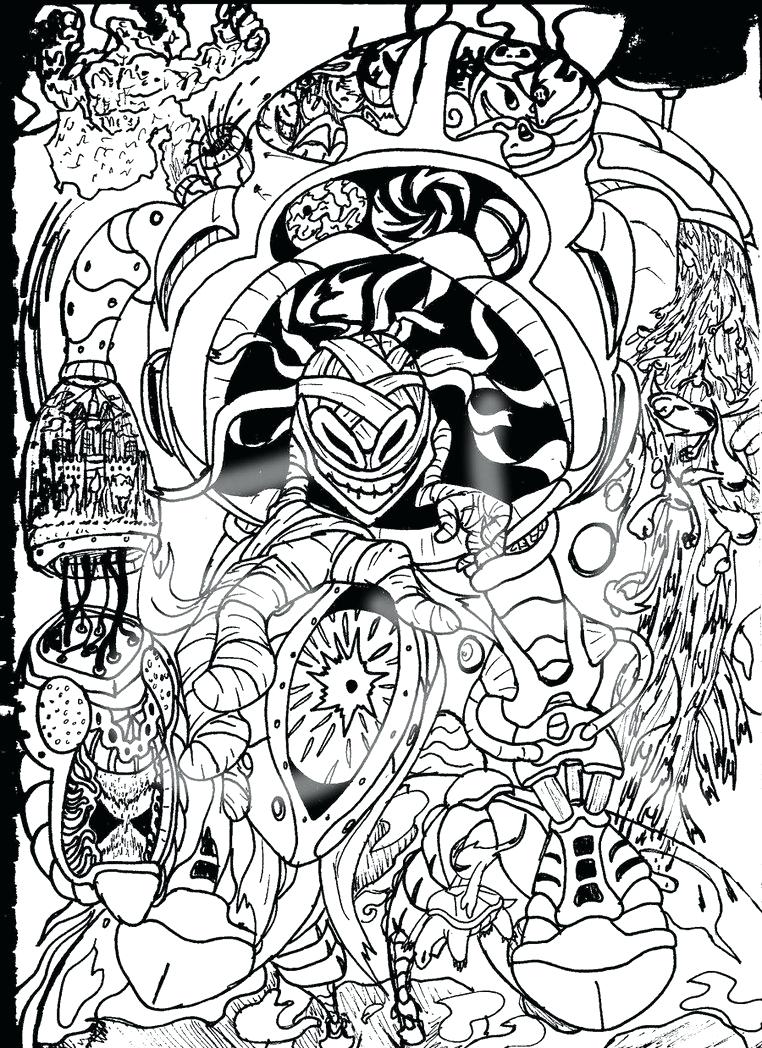 762x1048 Coloring Pages ~ Psychedelic Coloring Pages Skull Print