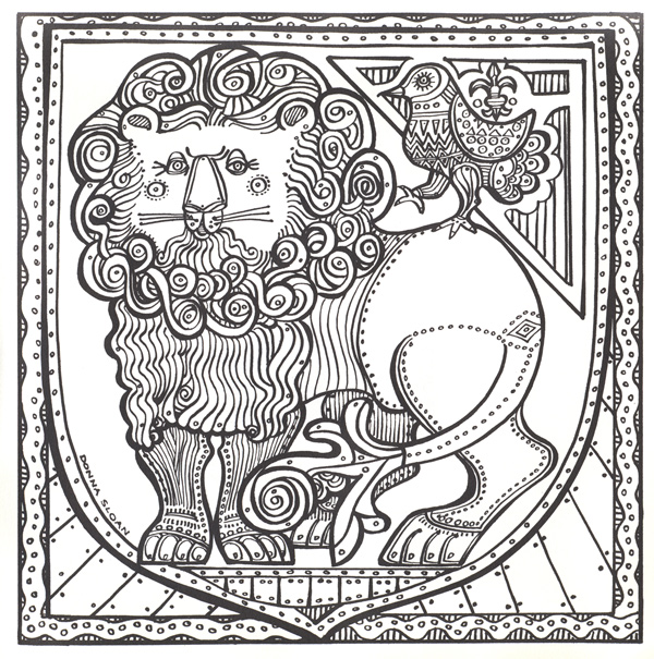 600x605 50 Trippy Coloring Pages