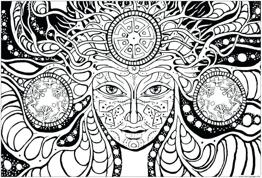 863x585 Trippy Coloring Pages Mushroom Coloring Pages Adult Difficult