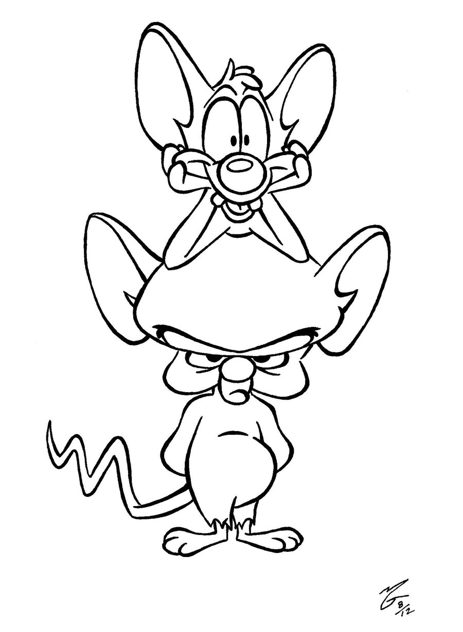 900x1230 Drawn Brain Coloring Page