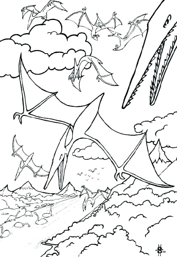 621x900 Pterodactyl Coloring Page Pterodactyl Coloring Pages For Kids Free