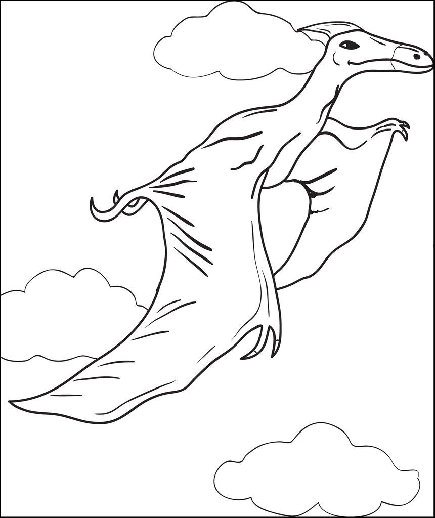 860x1024 Free, Printable Pterodactyl Dinosaur Coloring Page For Kids Supplyme
