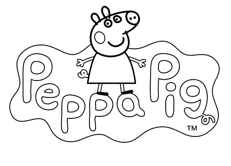 794x570 Logo To Color Peppa Pig Cartoon