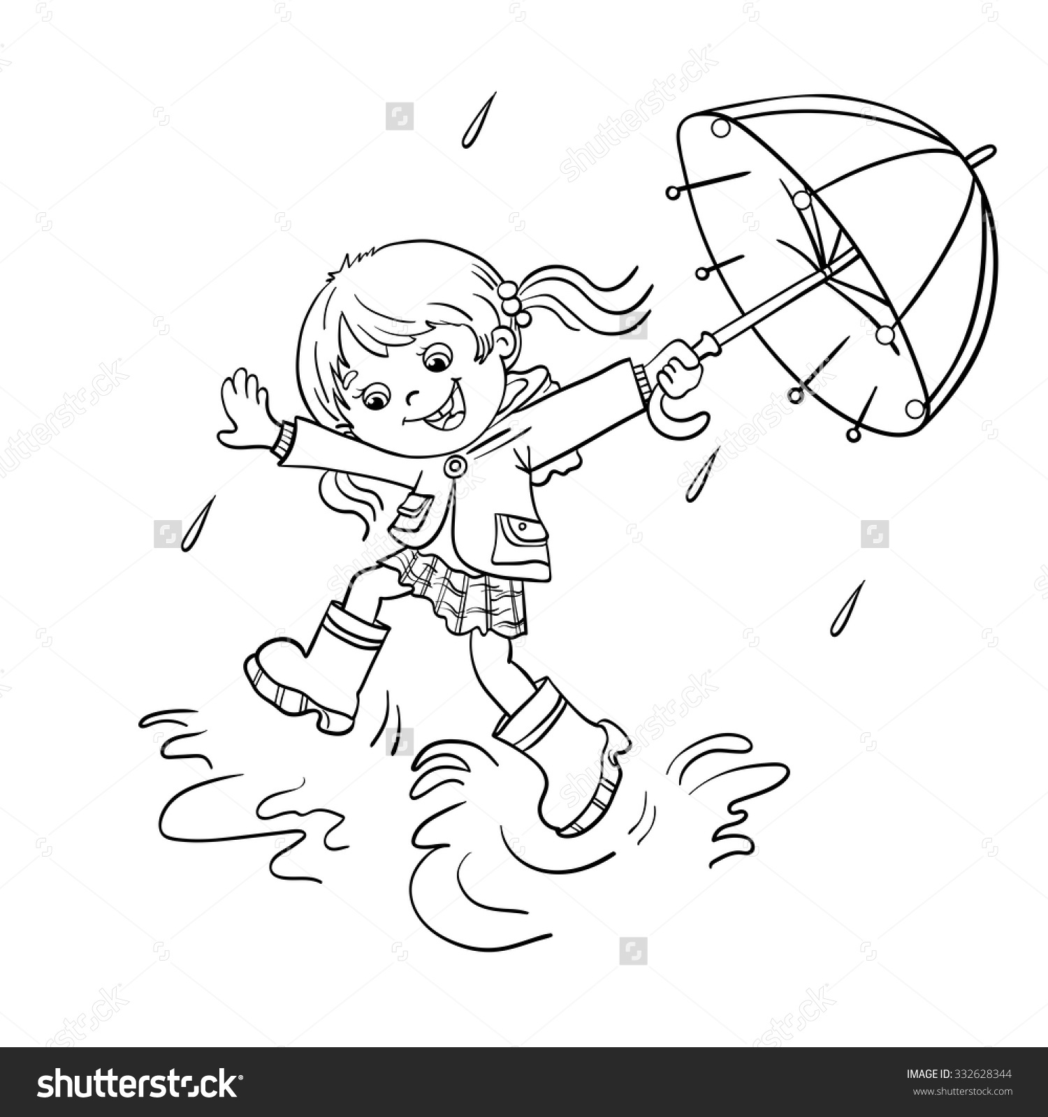1500x1600 Clipart Of Outline Cartoon Girl Collection