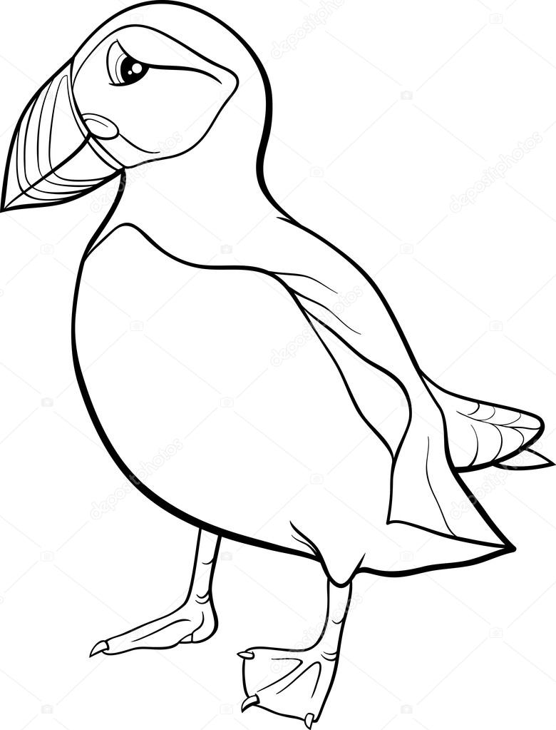 780x1023 Successful Puffin Coloring Page Cartoon Stock Vector Izakowski
